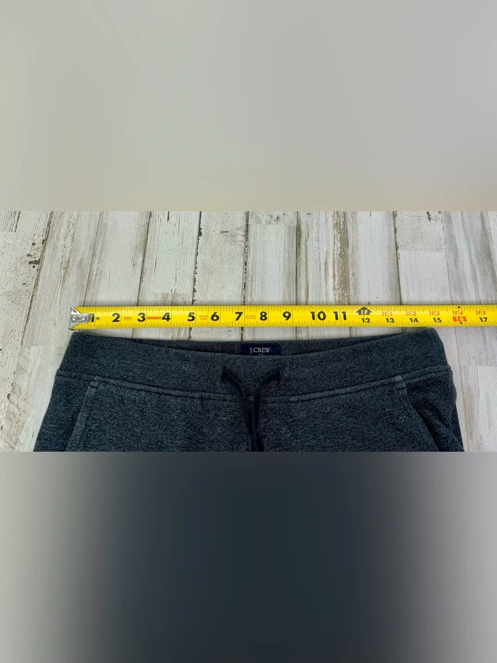 J Crew Mens Jogger Sweatpants Gray Slim Fit Zip Pocket Pants Small